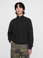 CashSoft Textured Quarter-Zip Pullover