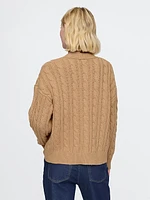 Oversized Cable-Knit Cardigan