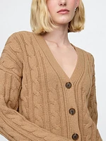 Oversized Cable-Knit Cardigan