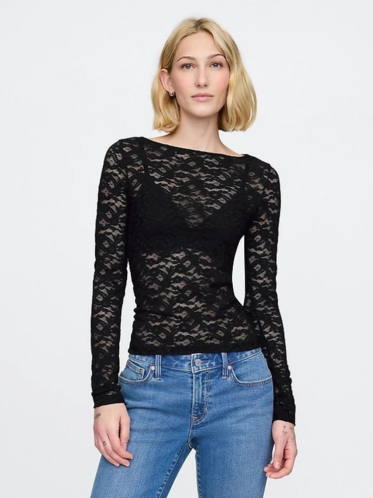 Sheer Lace Top