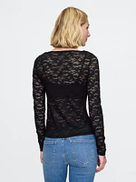 Sheer Lace Top