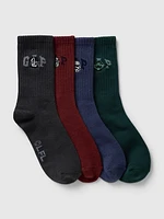 Kids Star Wars Logo Crew Socks (4-Pack)