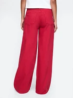 Mid Rise Cargo Baggy Jeans