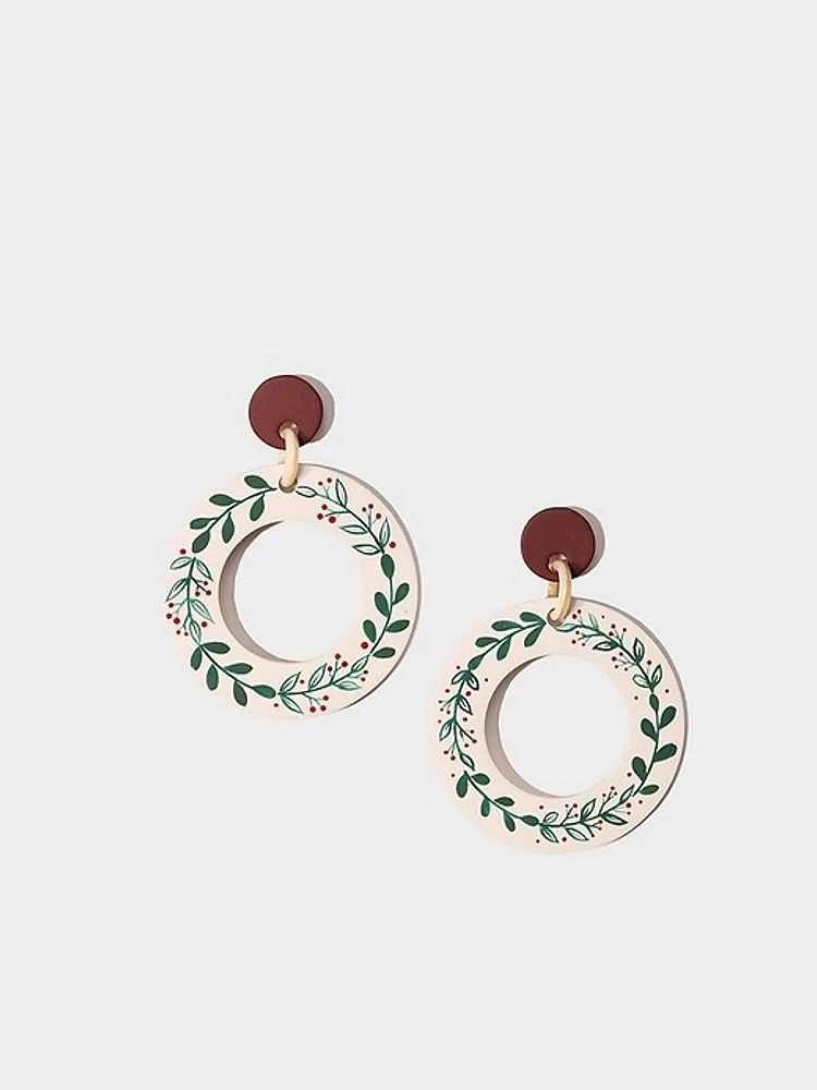 Wreath Dangle Earrings