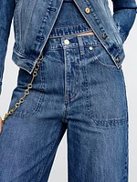 Gap × Cult Gaia High Rise Stride Chain Jeans