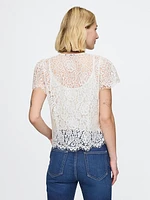 Lace Cap Sleeve Top