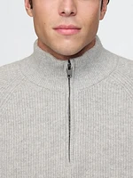 CashSoft Textured Quarter-Zip Pullover