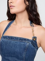 Gap × Cult Gaia Cropped Denim Bustier