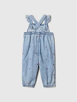 Baby Denim Heart Overalls