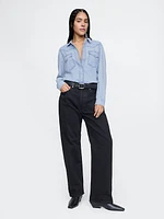 UltraSoft Denim Western Shirt