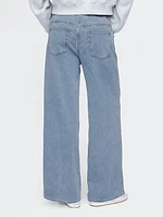 Mid Rise Knit Easy Baggy Jeans