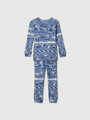 Baby & Toddler Organic Brushed Cotton Holiday PJ Set