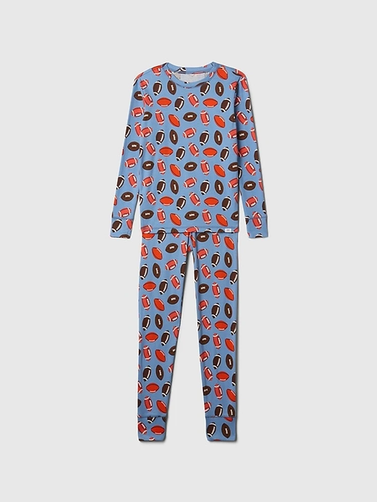 Kids Organic Cotton Henley PJ Set