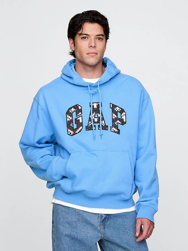 Embroidered Arch Logo Hoodie