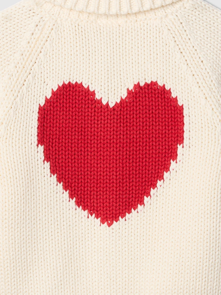 Baby Heart Shawl Cardigan
