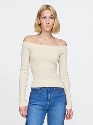 Off-Shoulder Sweater Top