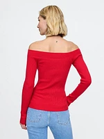 Off-Shoulder Sweater Top