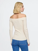 Off-Shoulder Sweater Top