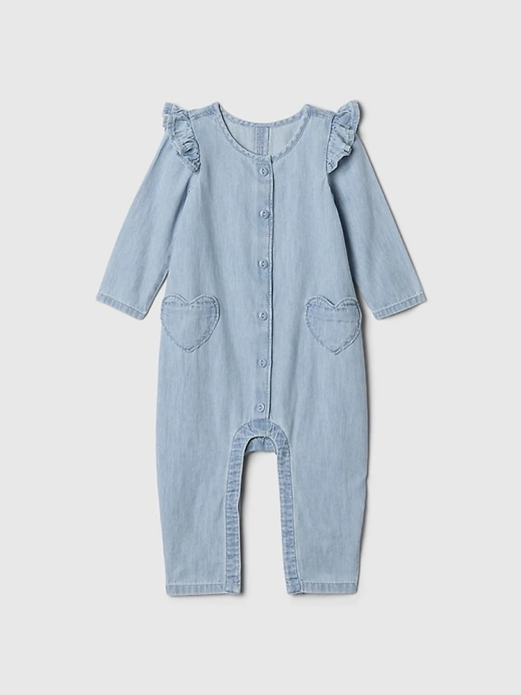 Baby Denim Heart One-Piece