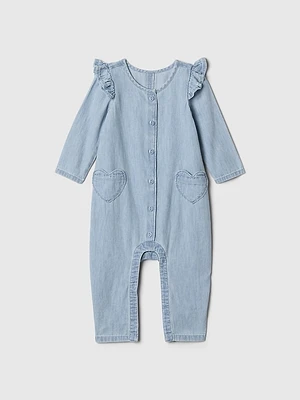 Baby Denim Heart One-Piece