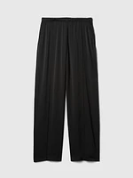 Mid Rise Recycled Satin Seamed Pants