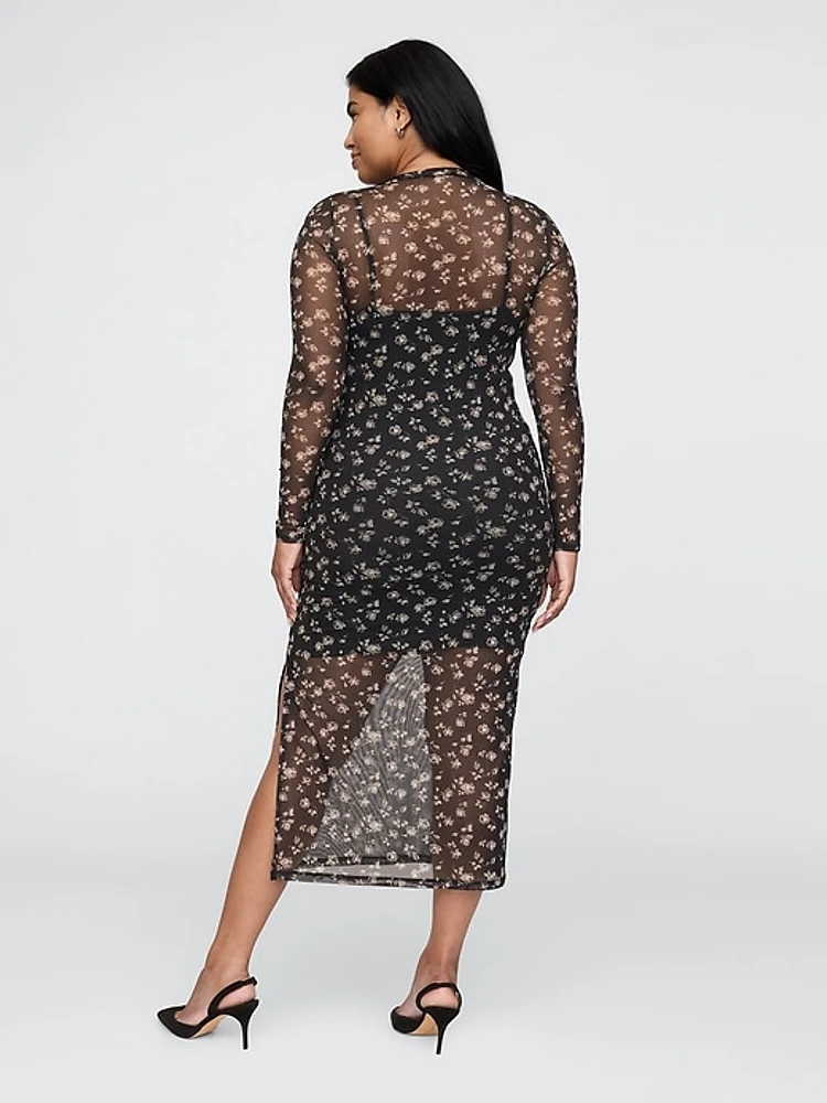 Mesh Midi Dress