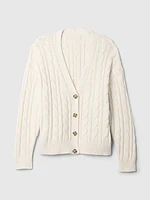 Oversized Cable-Knit Cardigan