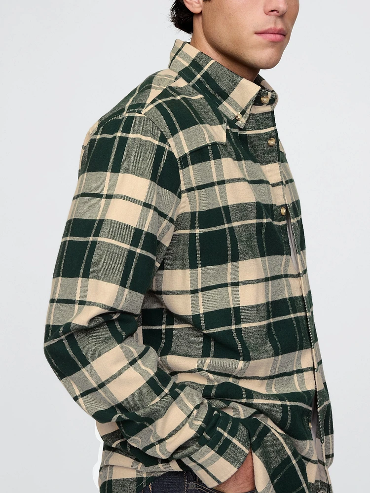 Organic Cotton Flannel Western Shirt