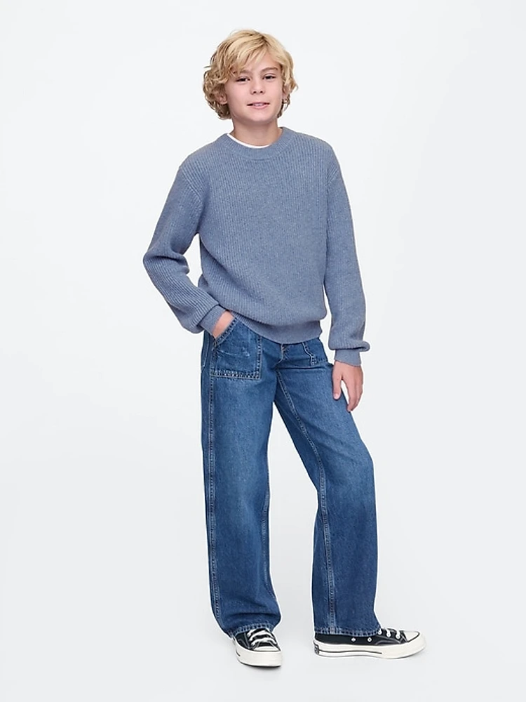 CashSoft Rib Crewneck Sweater