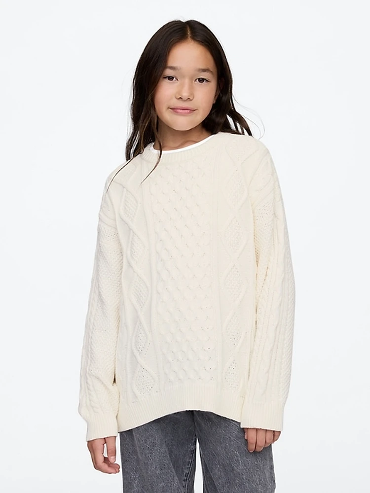 Kids Oversized Tunic Sweater