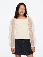 Kids Smocked Puff Sleeve Top