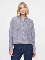 Organic Cotton Poplin Cropped Big Shirt