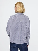 Organic Cotton Poplin Cropped Big Shirt