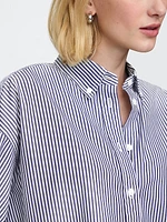 Organic Cotton Poplin Cropped Big Shirt