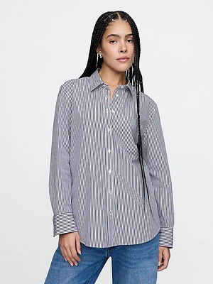 Organic Cotton Poplin Long Shirt