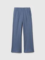 Kids Waffle-Knit Wide-Leg Pants
