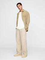 Relaxed Twill Utility Khakis