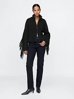 Fringe Zip Cardigan