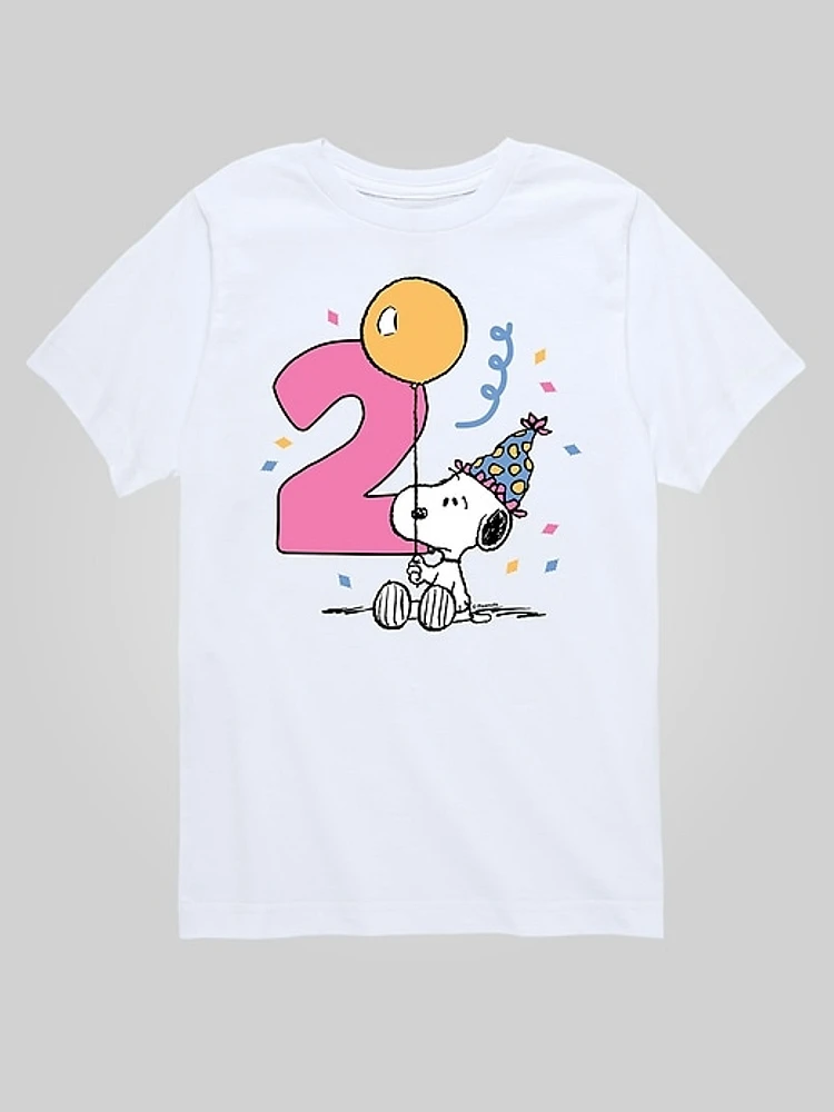 Toddler Peanuts 2nd Birthday Short Sleeve Graphic Tee