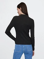 CashSoft Rib Polo Cardigan