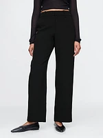 365 Mid Rise Satin-Trim Trousers