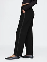 365 Mid Rise Satin-Trim Trousers