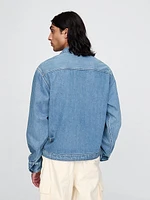 Denim Zip Shirt Jacket