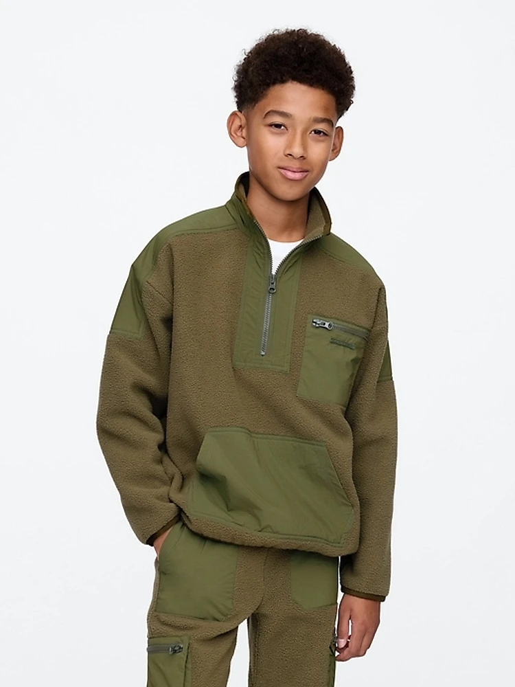 Kids Sherpa Half-Zip Pullover