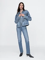 Oversized Fringe Western Denim Jacket