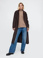 Oversized Split-Hem Mockneck Sweater