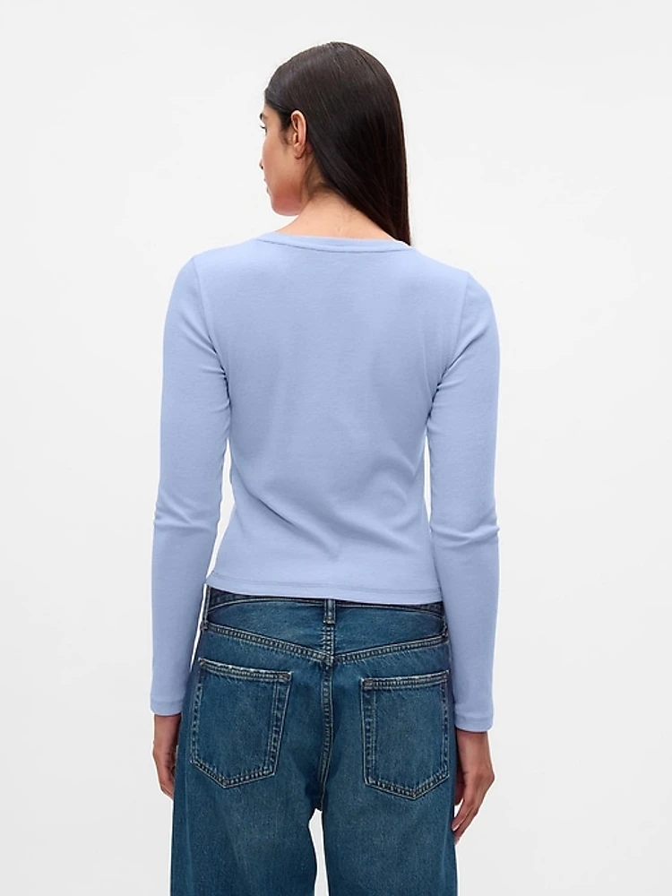 Modern Rib Cropped T-Shirt