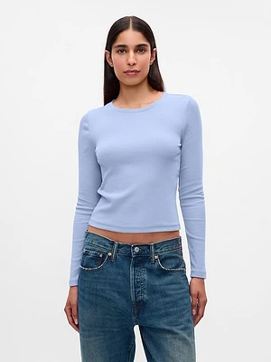 Modern Rib Cropped T-Shirt