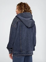 Kids Hooded Icon Sweatshirt Denim Jacket