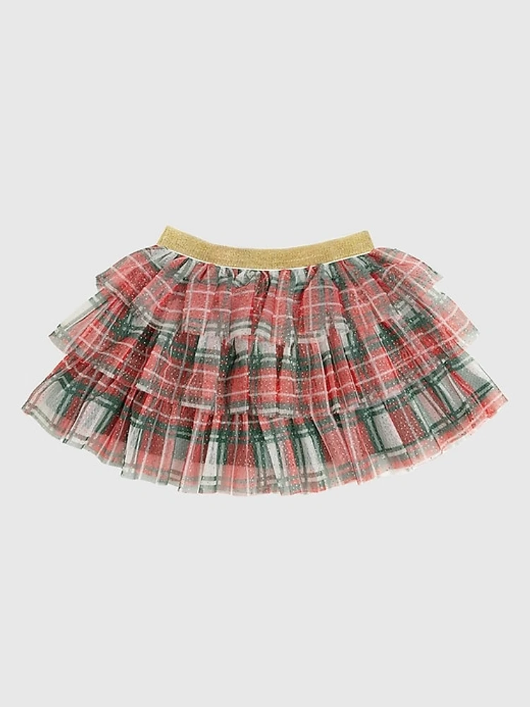 Sweet Wink Holiday Plaid Tiered Tutu